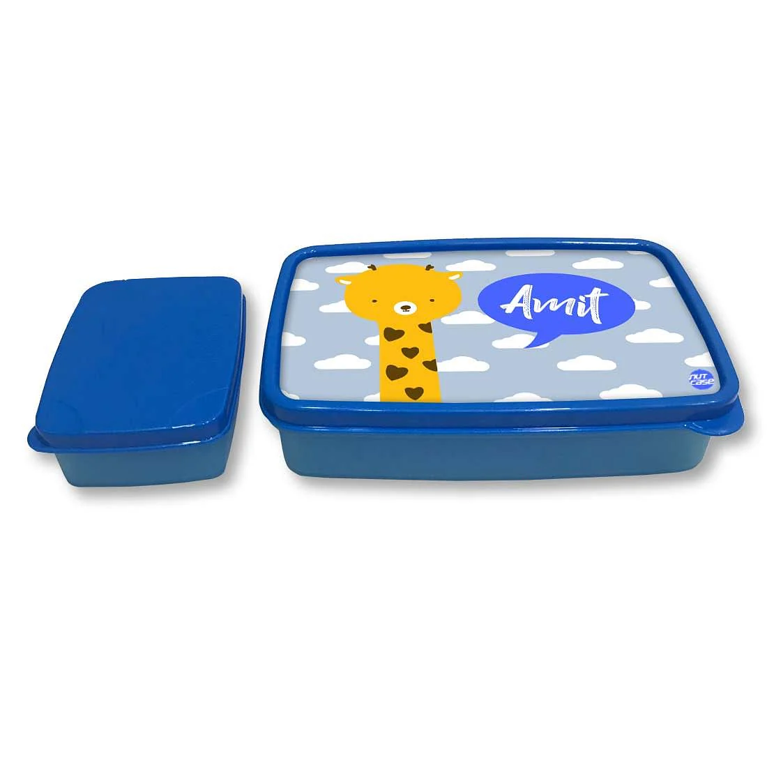Customizable Tiffin Box for Boy Plastic Lunch Box - Baby Giraffe - Image 5