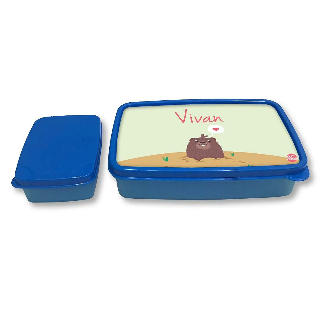 Personalized Snack Box for Kids Plastic Lunch Box for Boys -Bear - Image 4