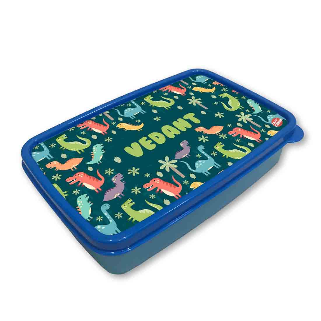 Personalized Snack Box for Kids Plastic Lunch Box for Boys -Dinosaur Forest - Image 2