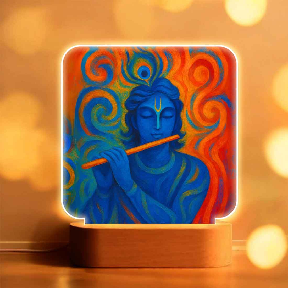 Krishna Lamp with LED Light – Divine Glow for Home Temple & Spiritual Decor - Image 2