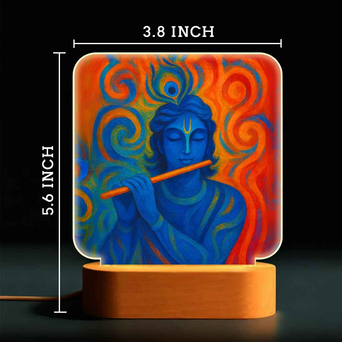 Krishna Lamp with LED Light – Divine Glow for Home Temple & Spiritual Decor - Image 3