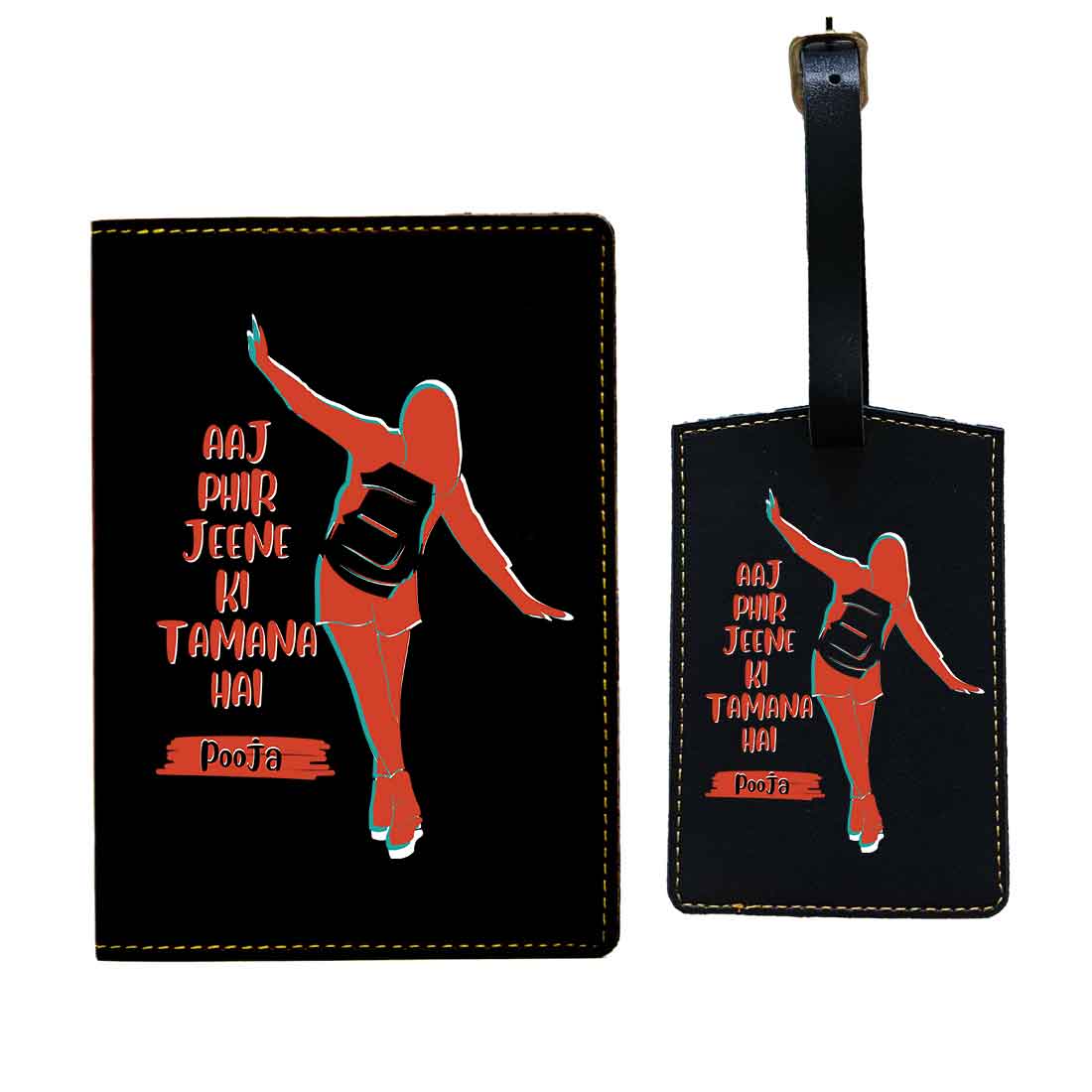 Ladies Passport Holder Faux Leather Custom Covers for Passports-Aaj phir - Image 11