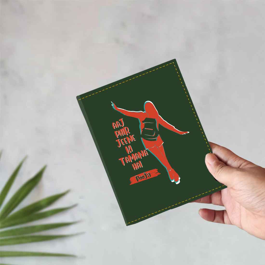 Ladies Passport Holder Faux Leather Custom Covers for Passports-Aaj phir - Image 2