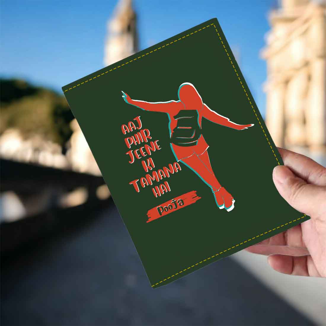 Ladies Passport Holder Faux Leather Custom Covers for Passports-Aaj phir - Image 4