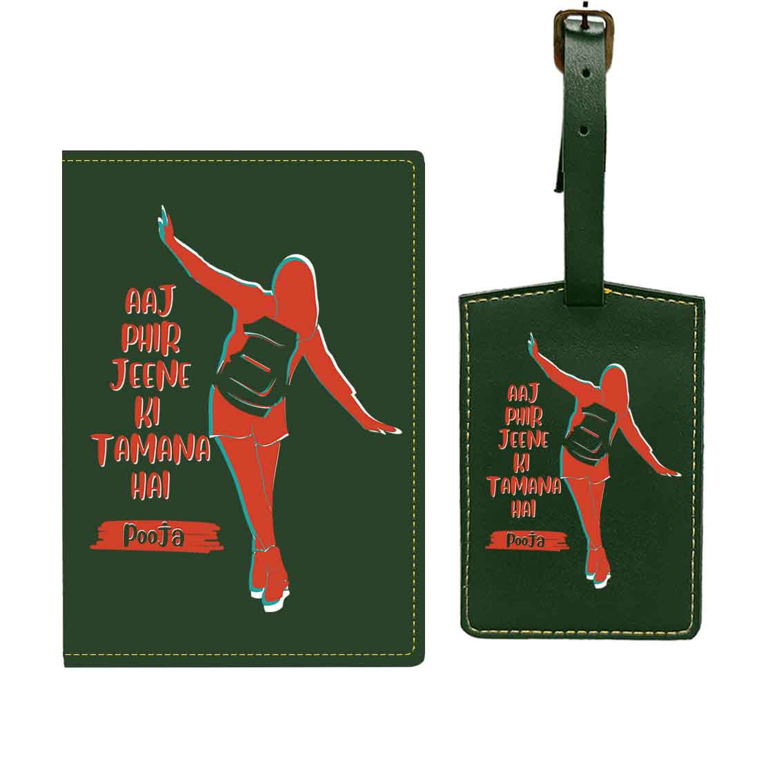 Ladies Passport Holder Faux Leather Custom Covers for Passports-Aaj phir - Image 5
