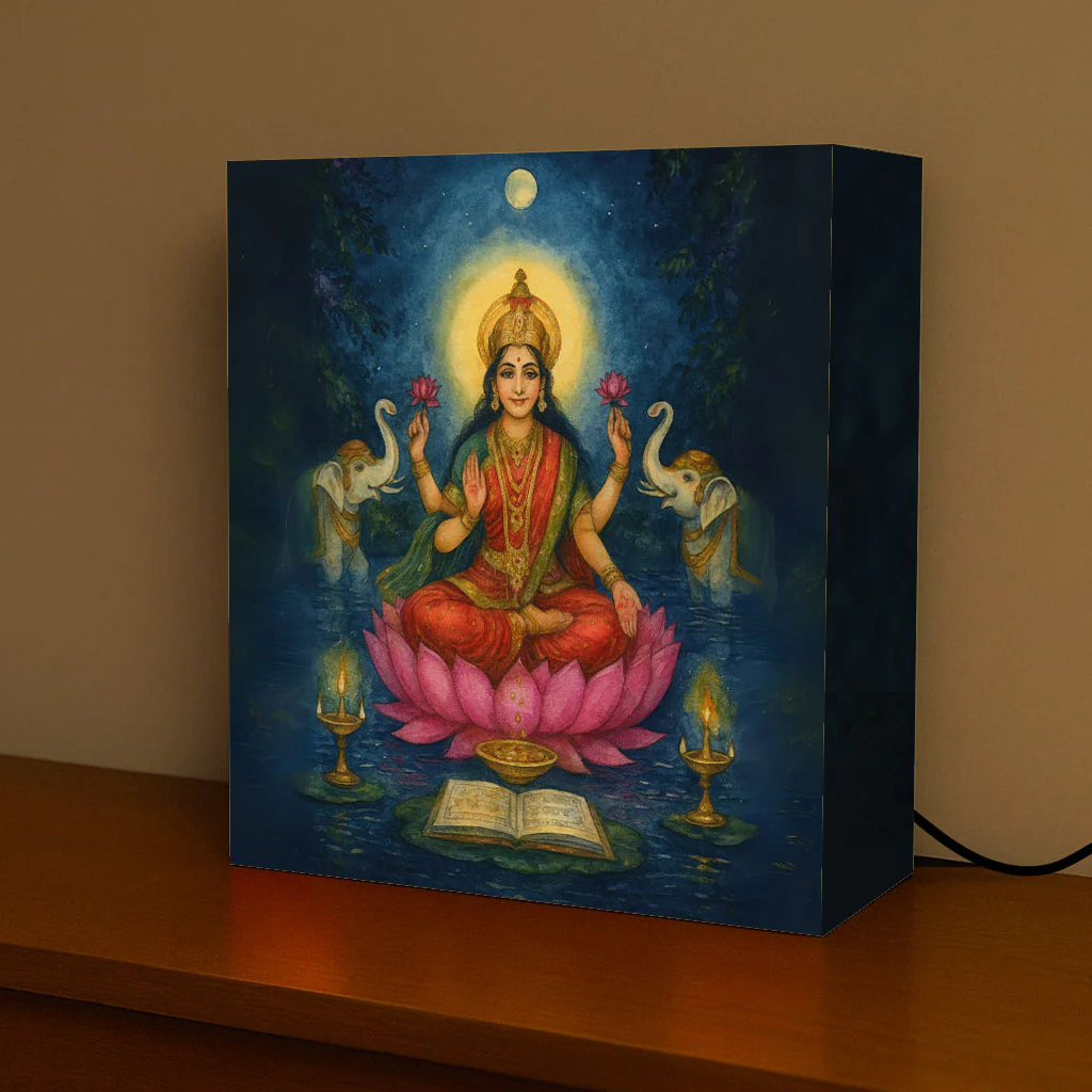 Lakshmi Lamp for Home Temple, Table or Wall Décor Divine Light - Image 3