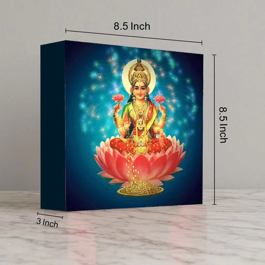 Lakshmi Light Lamp for for Pooja Room – Divine Table Lamp & Wall Décor - Image 6