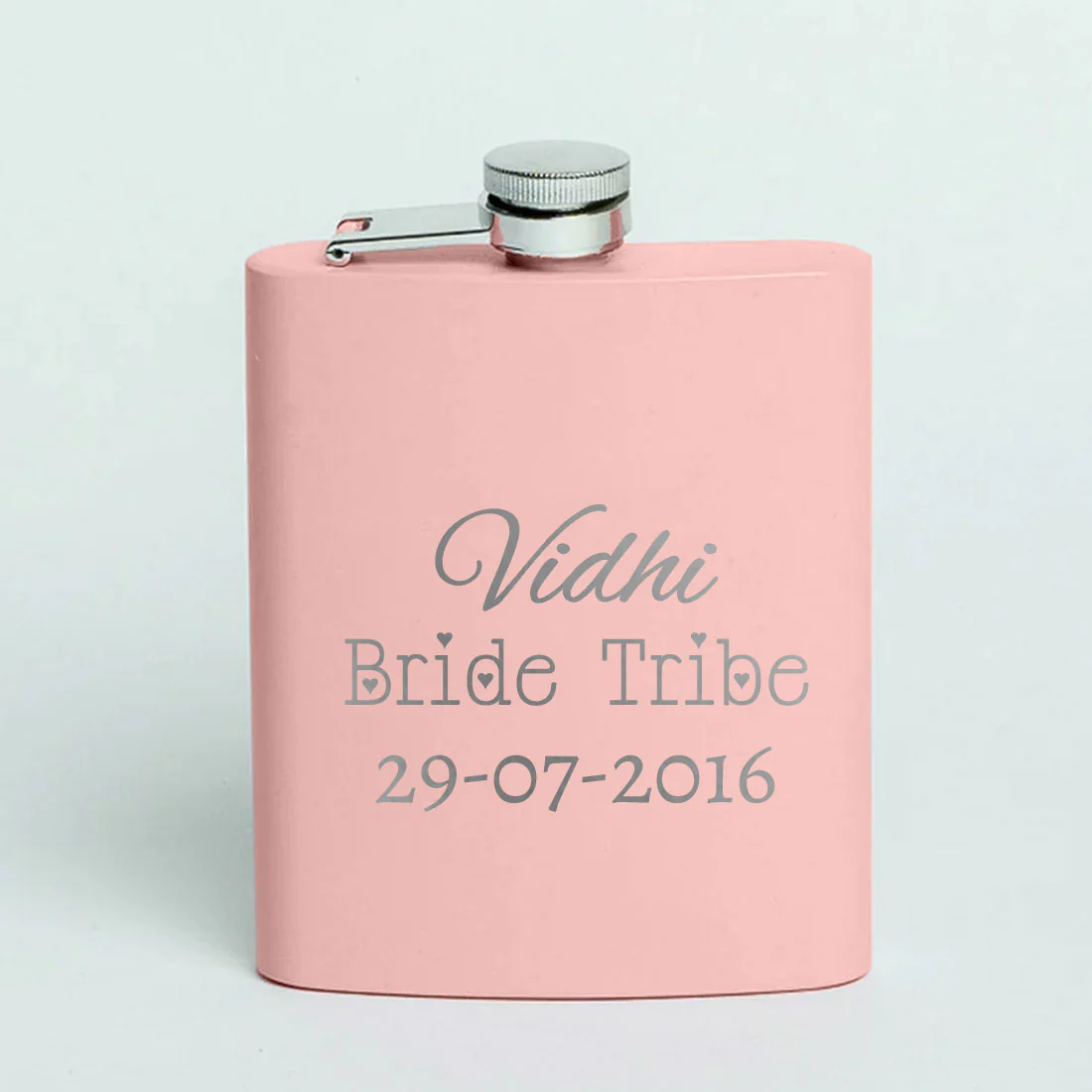 Liquor Flask for Women Custom Bride Gift 8OZ Stainless Steel Pink Hip Flask - Image 2