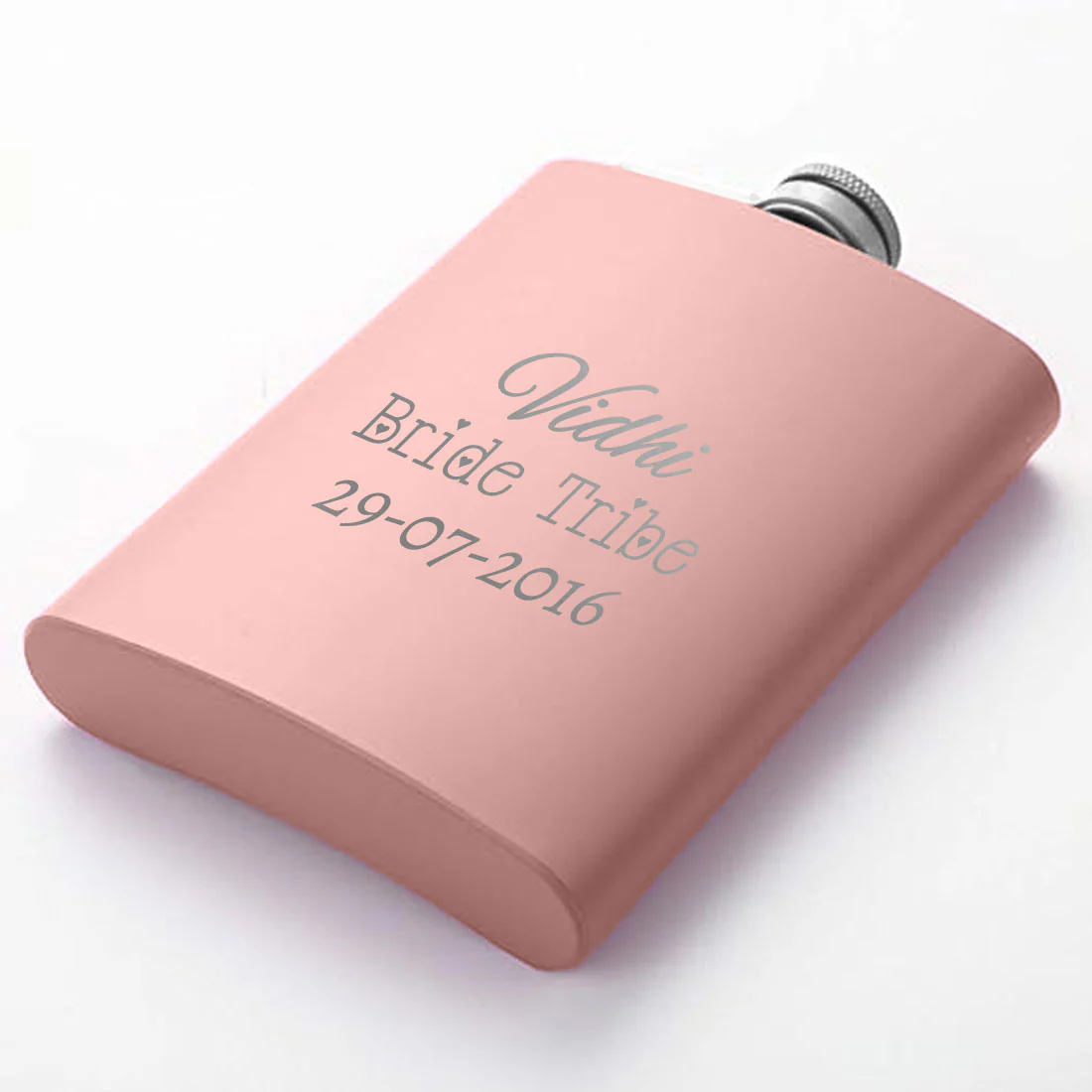 Liquor Flask for Women Custom Bride Gift 8OZ Stainless Steel Pink Hip Flask - Image 6