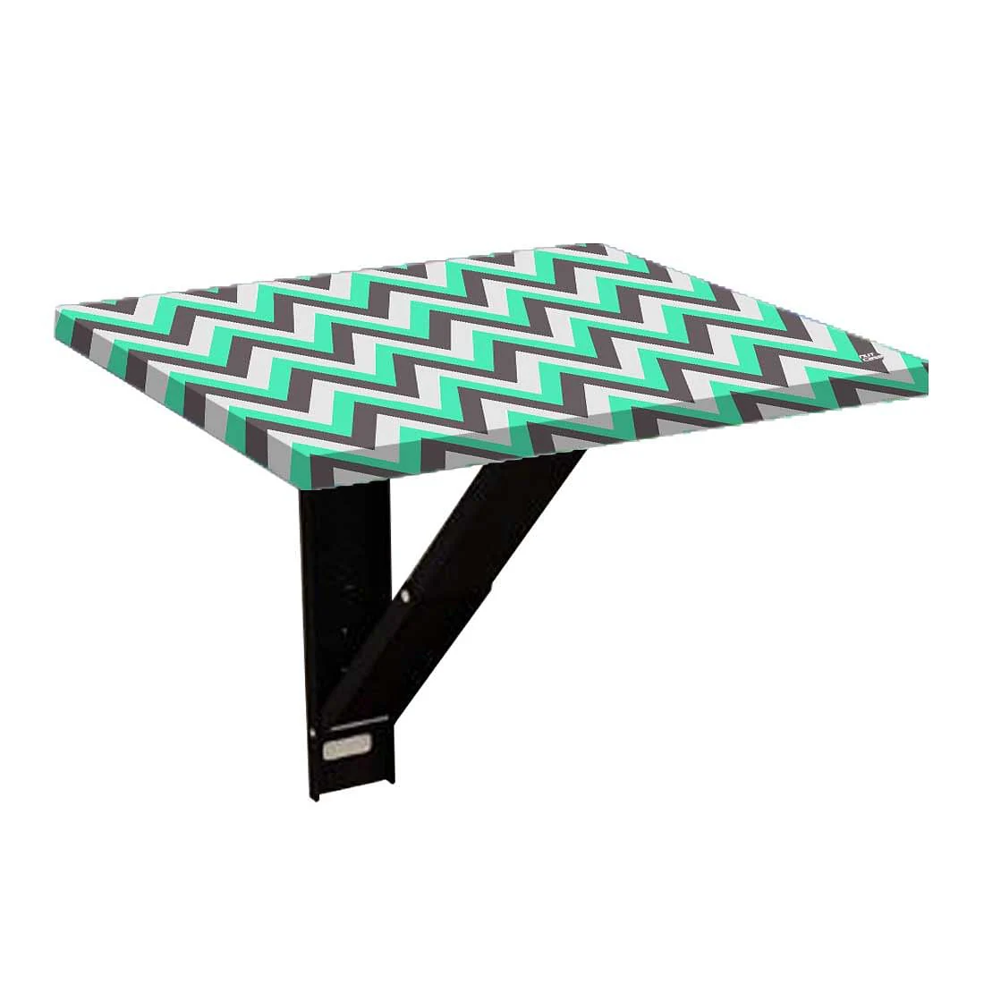 Bedside Table for Bedroom Small - Mint and Gray Chevron - Image 6