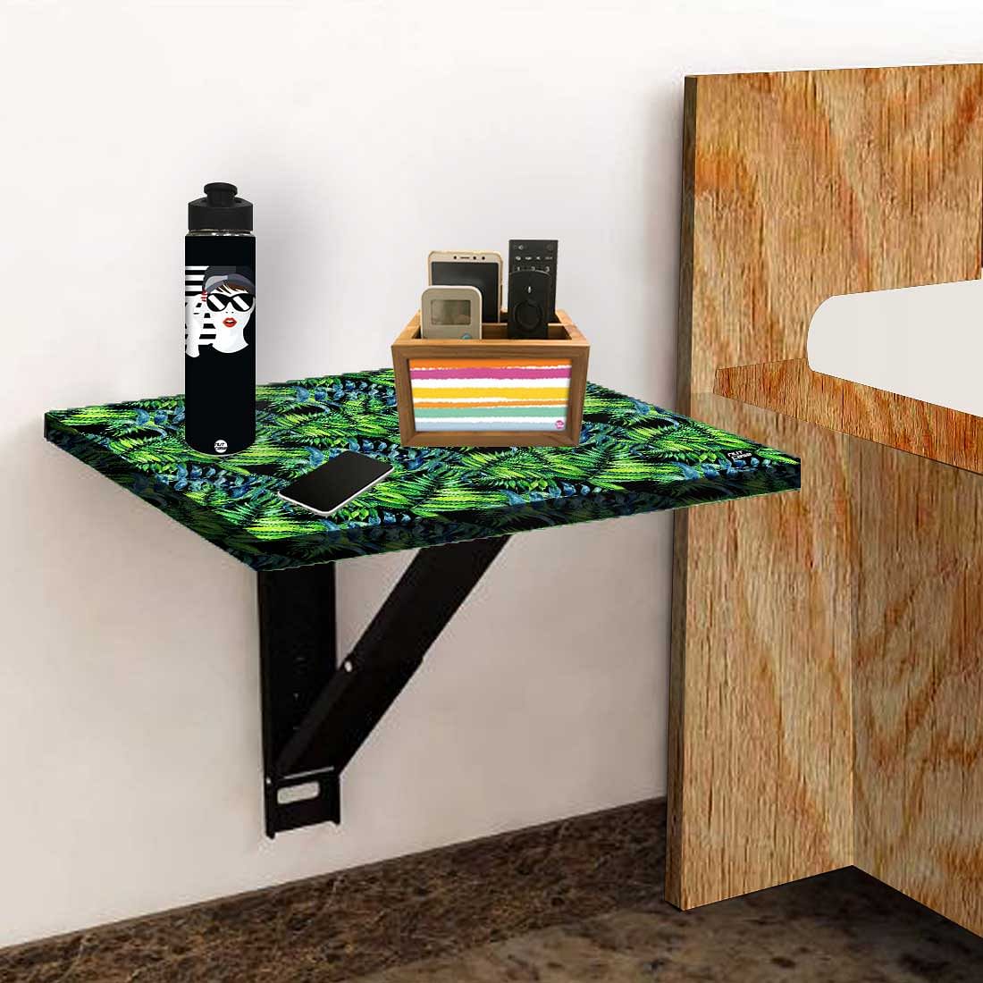 Wall Mounted Bedside Table - Green Black Leaf - Image 5