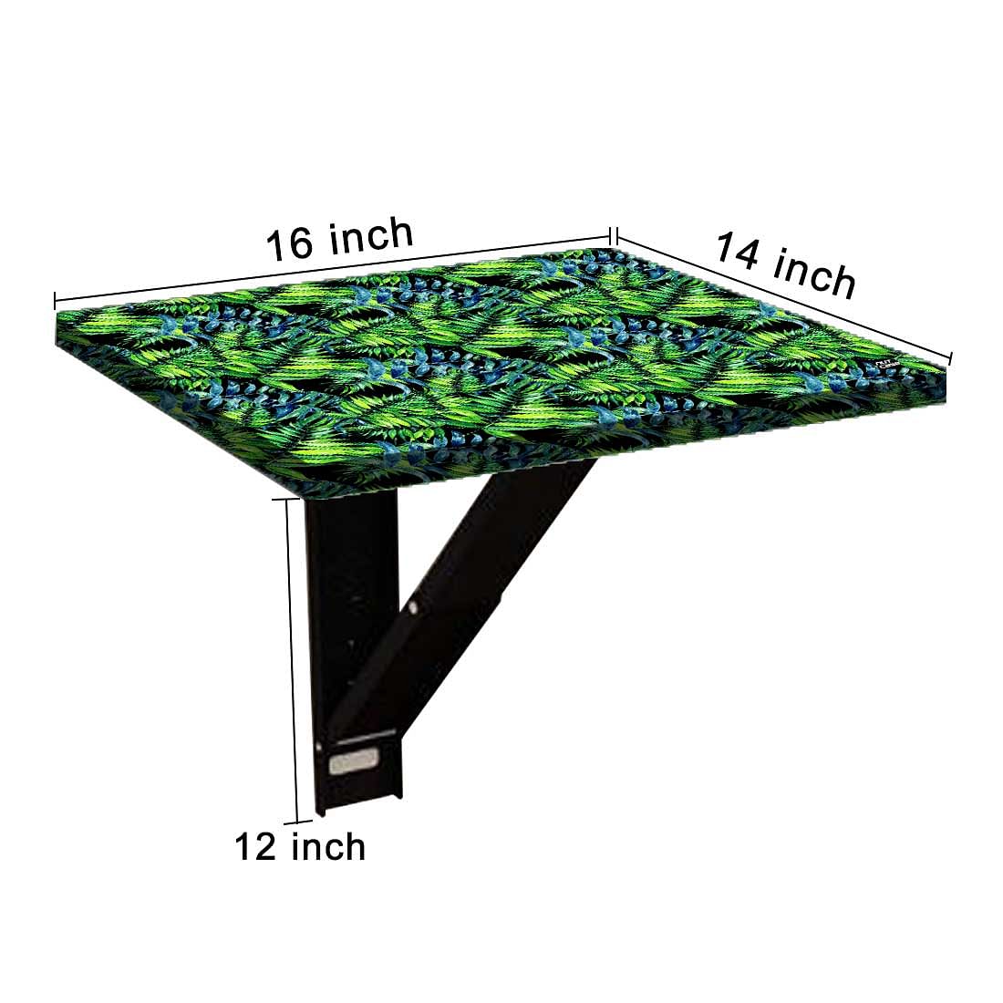 Wall Mounted Bedside Table - Green Black Leaf - Image 9