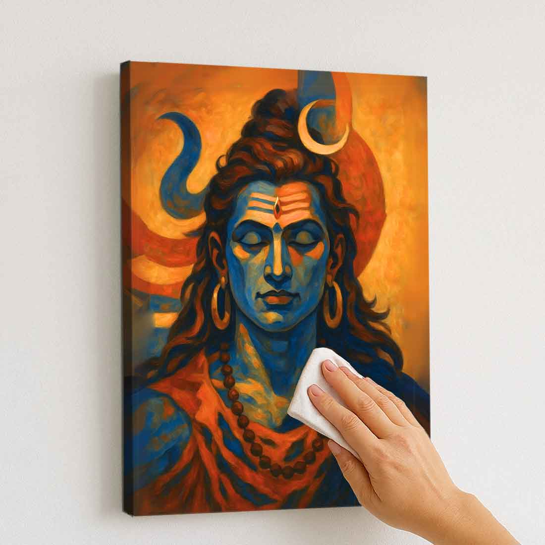 Lord Shiva Photo Frame with LED Light, HD Print– idea for Home Temple, Décor, or Gifting - Image 4
