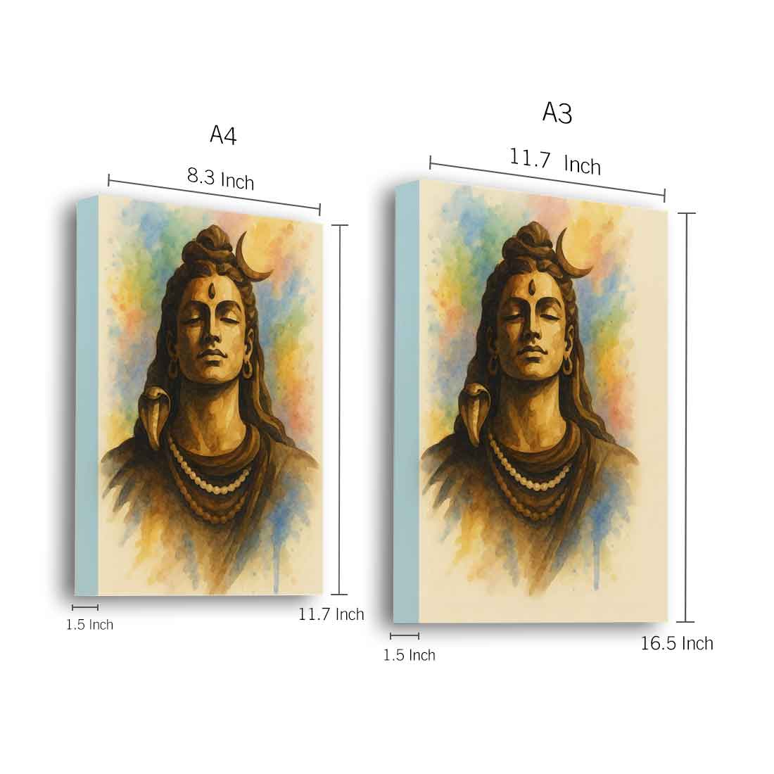 Lord Shiva Photo Frame with Light, HD Print – Premium Acrylic Wall Décor for Pooja Room & Gifting - Image 3