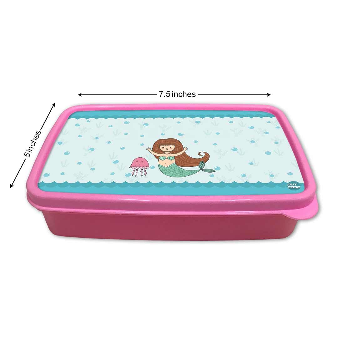 Childrens Plastic Lunch Box for Girls Return Gifts Birthday Party - Mermaid Jellyfish - Image 5