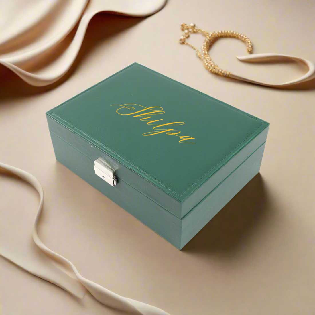 Luxury Jewelry Box with Lock & Key – Travel-Friendly Organizer for Small Accessories - Image 6