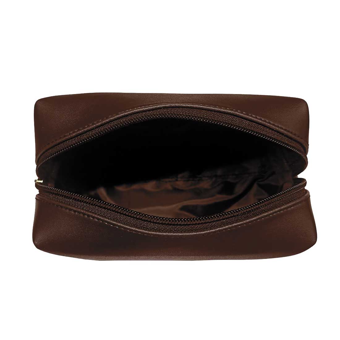 Male Toiletries Bag with Name - Faux Leather Black Travel Pouch - Image 20