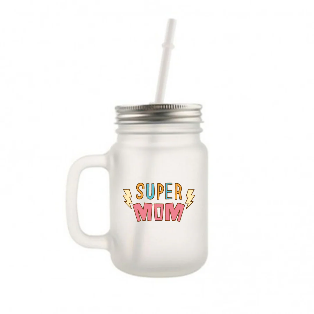 Mason Jar with Lids Gift for Mom - Super Mom - Image 3