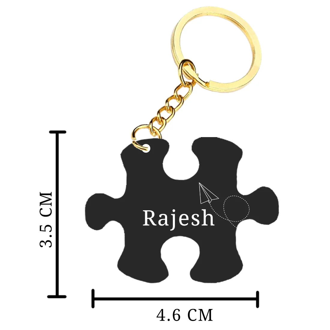 Personalized Name Keychain for Couples Add Your Text Set of 2 - Image 4