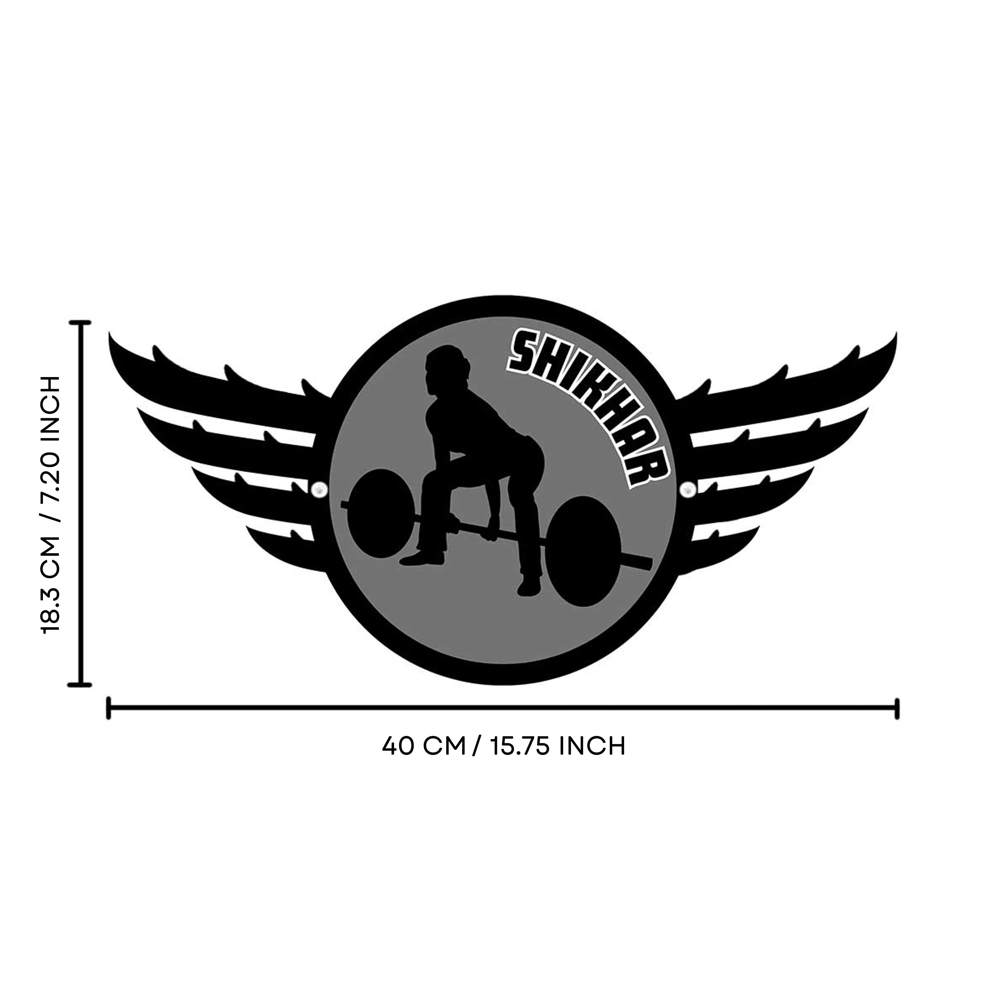 Medal Display with Name - Personalized Metal Medal Holder for Wall - Weightlifters - Image 4