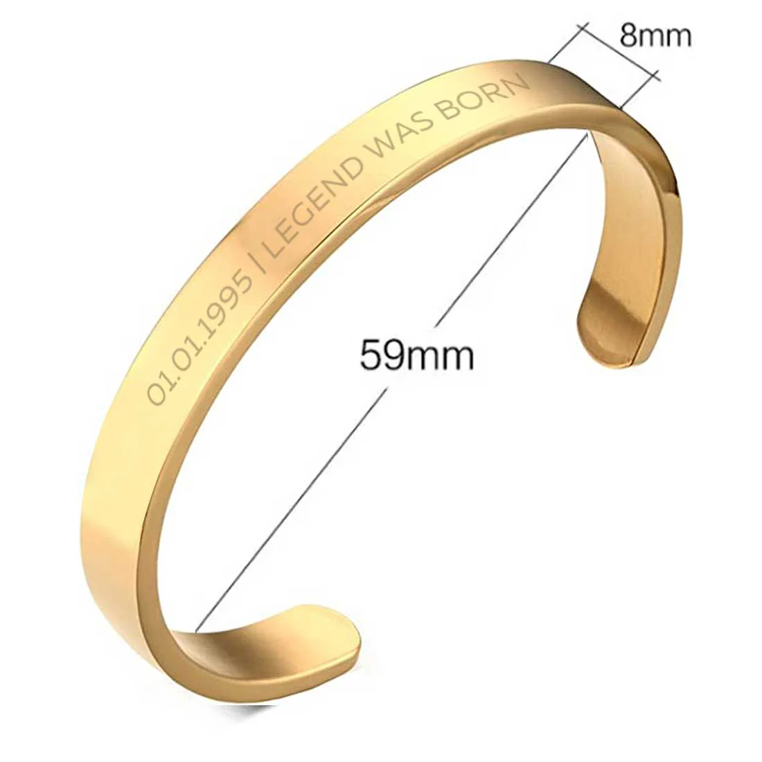 Mens Personalised Bracelet Gifts on Birthdays - Rose Gold Plated/Black Rhodium/Gold Plated - Add Date - Image 11