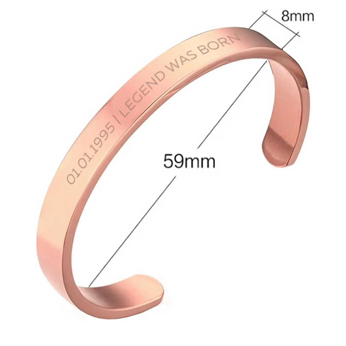 Mens Personalised Bracelet Gifts on Birthdays - Rose Gold Plated/Black Rhodium/Gold Plated - Add Date - Image 18