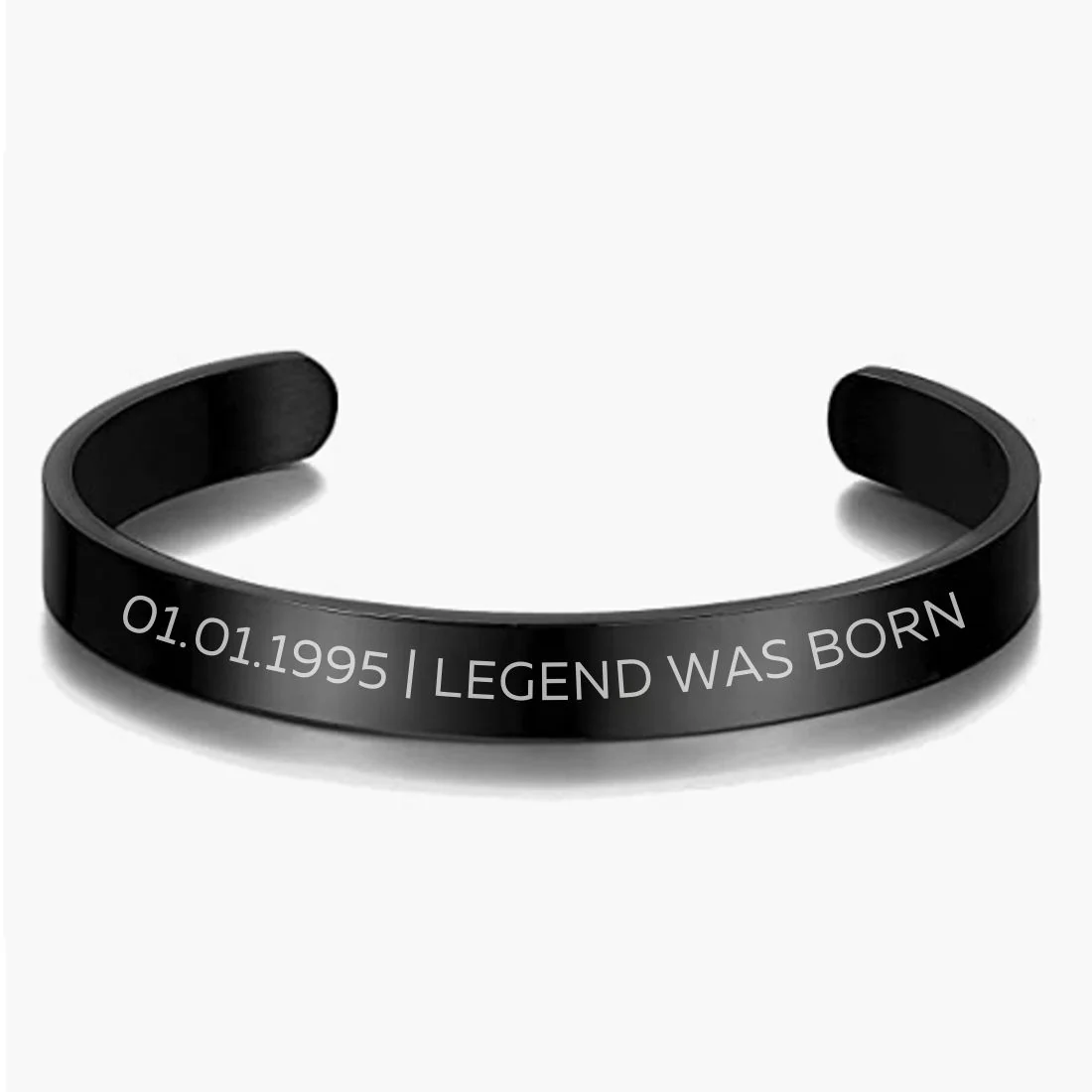 Mens Personalised Bracelet Gifts on Birthdays - Rose Gold Plated/Black Rhodium/Gold Plated - Add Date - Image 3