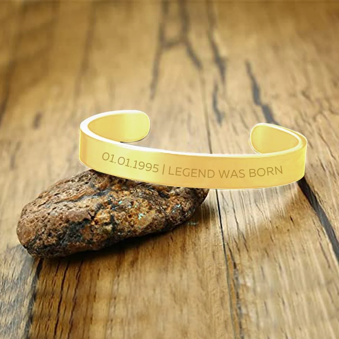 Mens Personalised Bracelet Gifts on Birthdays - Rose Gold Plated/Black Rhodium/Gold Plated - Add Date - Image 9
