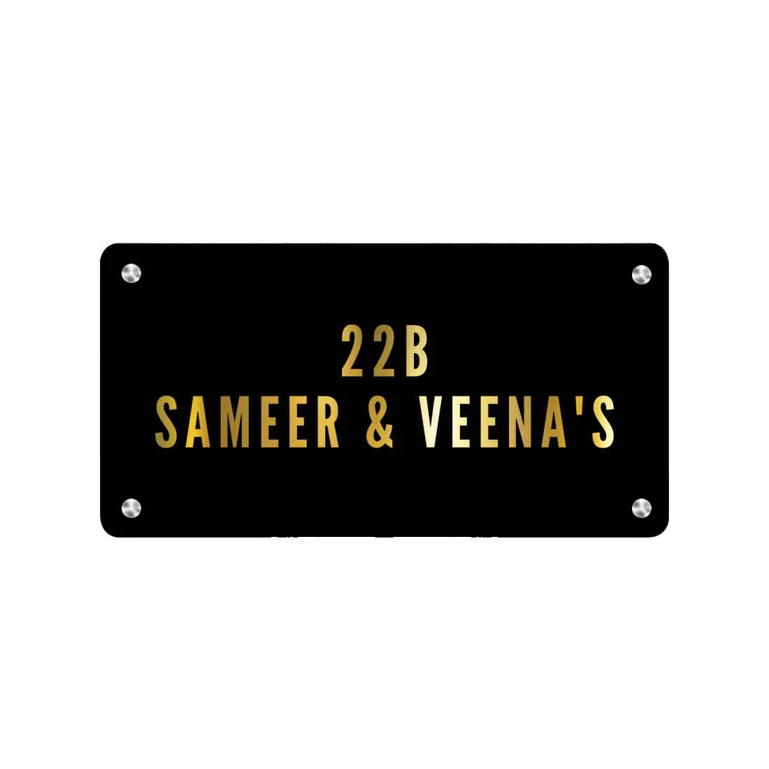 Personalised Metal Name Board for Door Entrance House Flats - Couple Name - Image 10