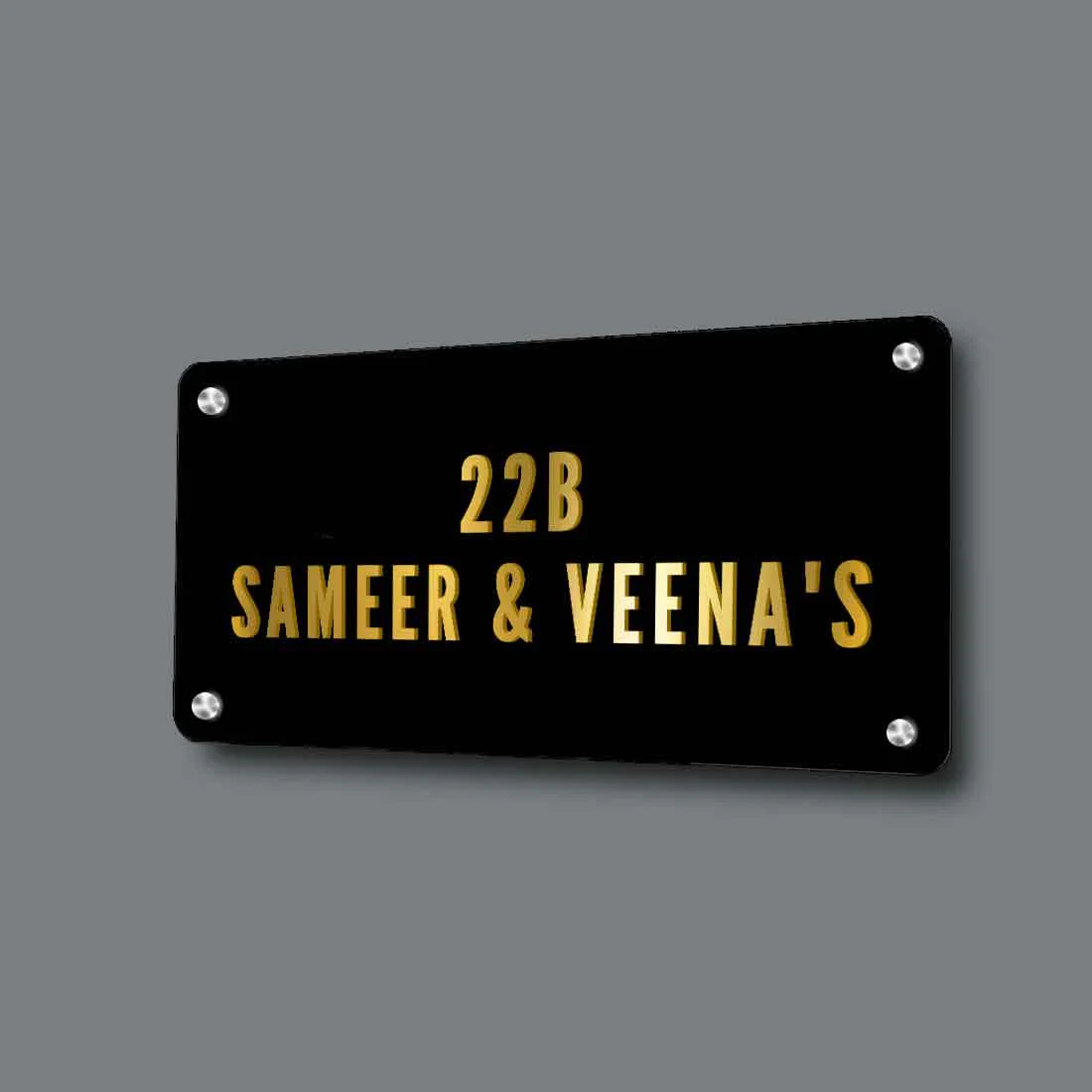 Personalised Metal Name Board for Door Entrance House Flats - Couple Name - Image 11