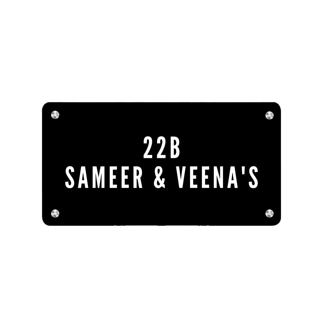Personalised Metal Name Board for Door Entrance House Flats - Couple Name - Image 4