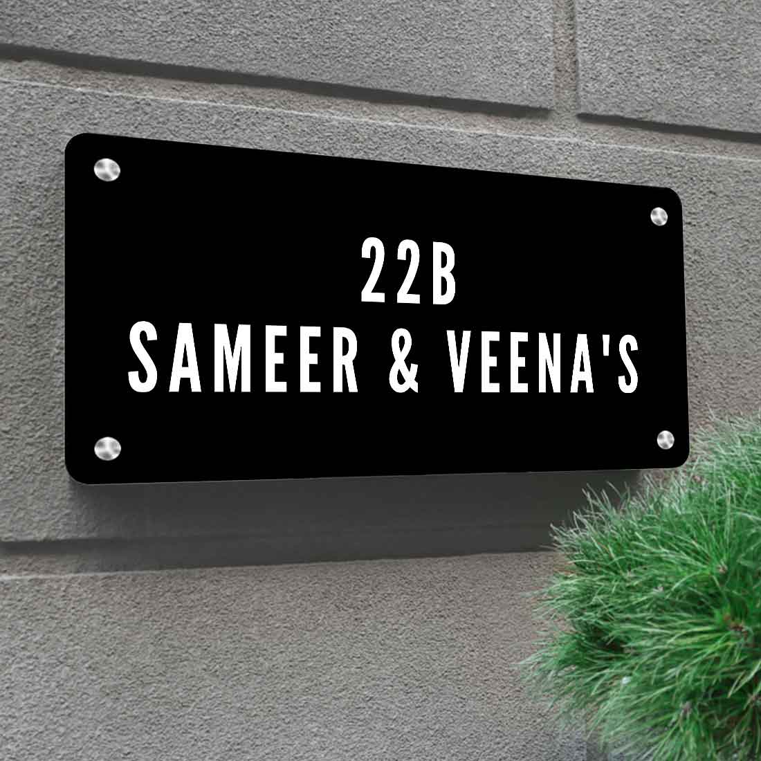Personalised Metal Name Board for Door Entrance House Flats - Couple Name - Image 6