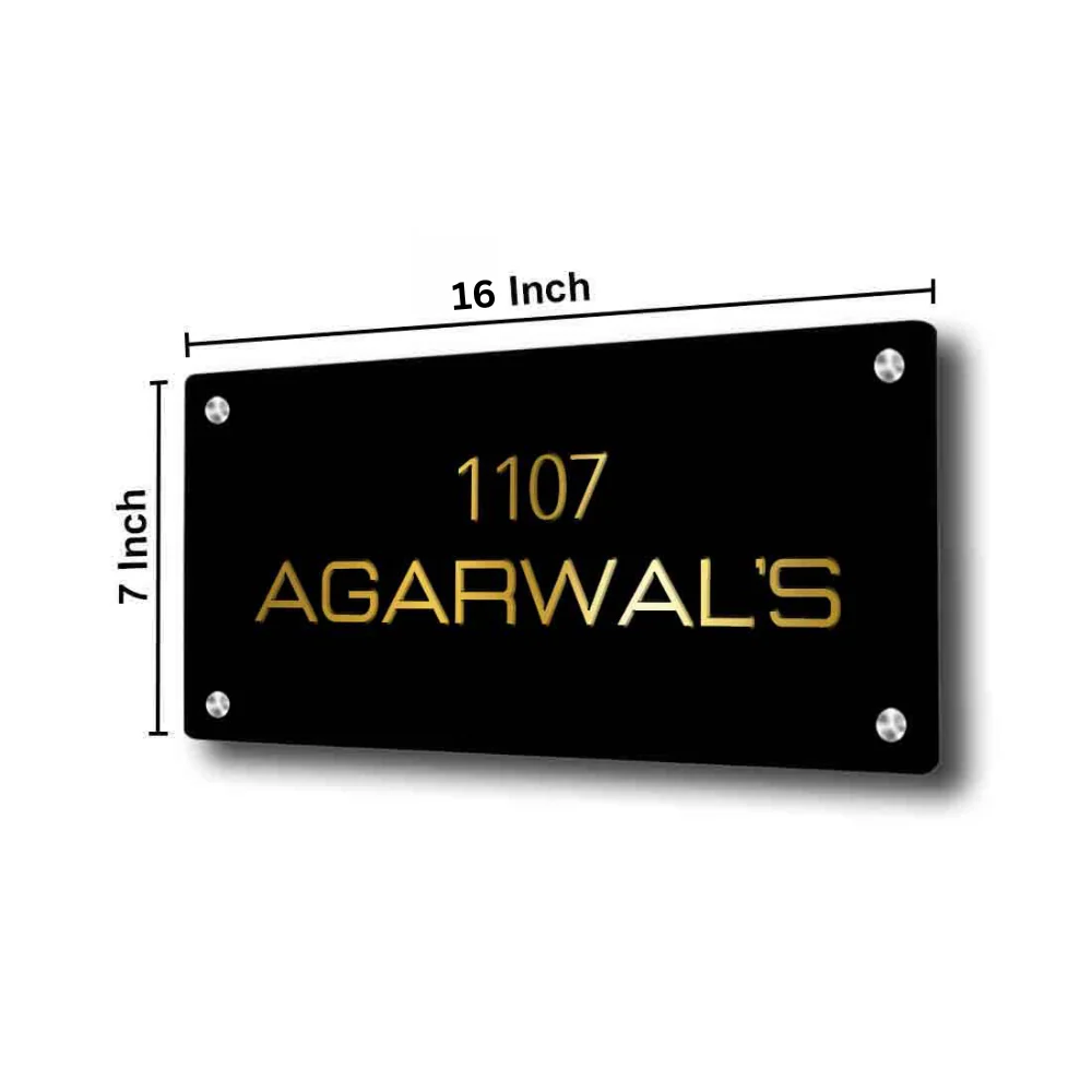 Customized Metal Name Plaques Designs for Home Flats Entrance Outdoor - Image 5