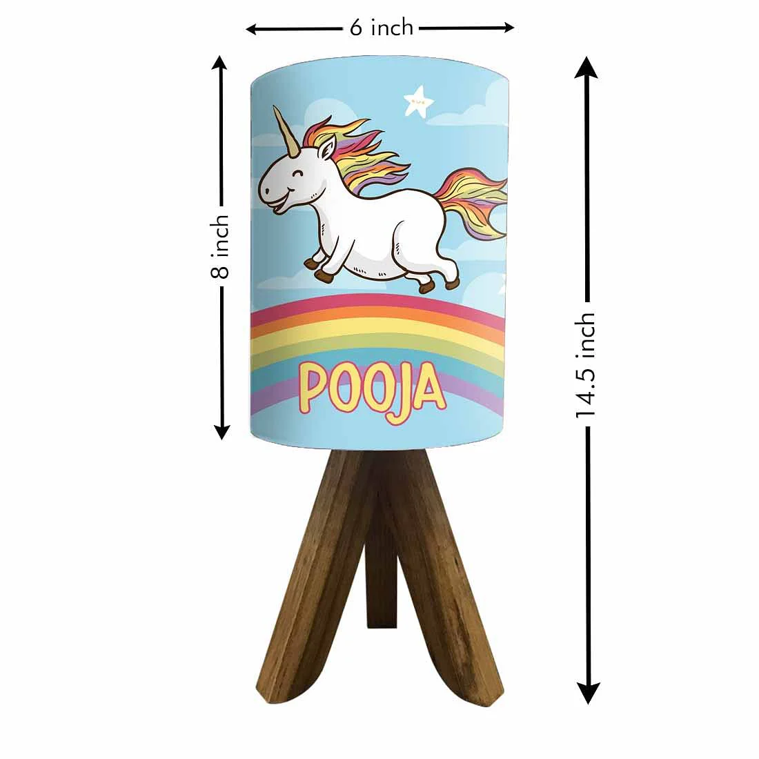 Customized Night Lamp For Bedroom-Rainbow Unicorn (3W LED Bulb Included) - Image 4