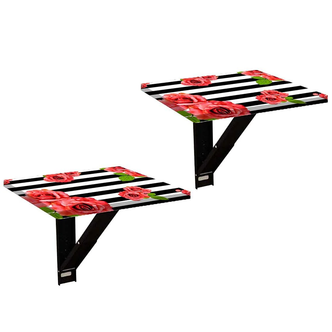 Fold Down Wall Hung Side Table - Red Flower - Image 11