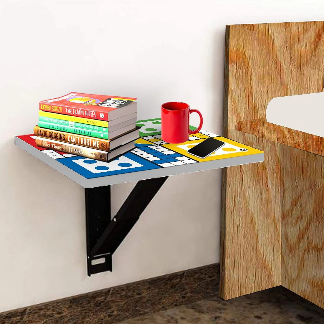 Fold Down Wall Mounted End Table - Ludo - Image 3