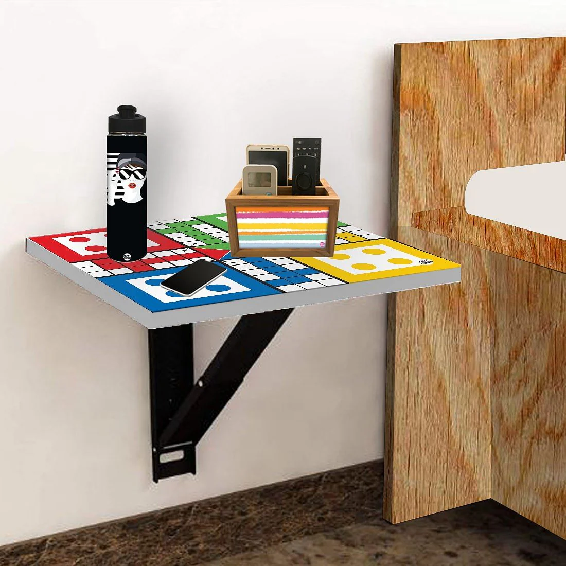 Fold Down Wall Mounted End Table - Ludo - Image 5