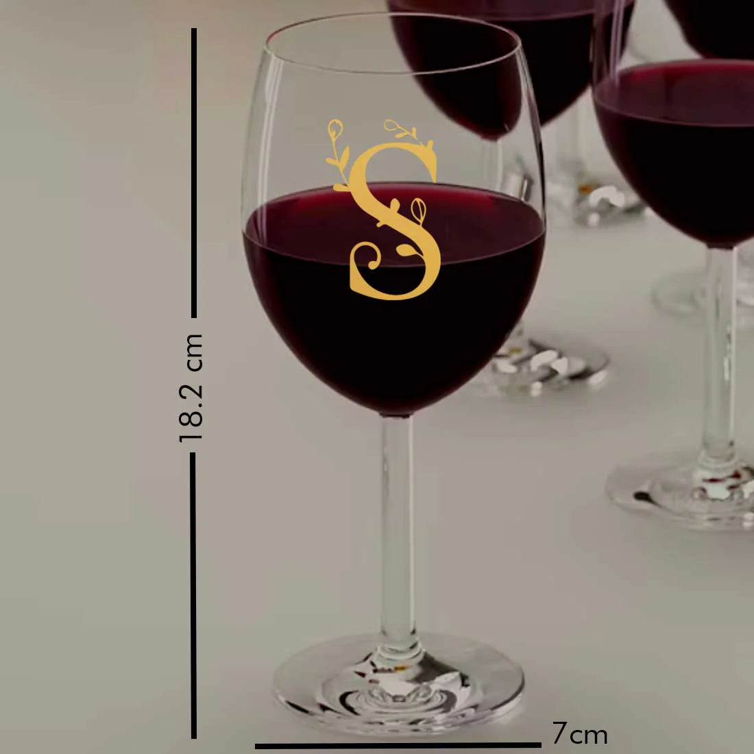Customized Monogrammed Wine Glasses For Couples Gift - Floral - Image 4