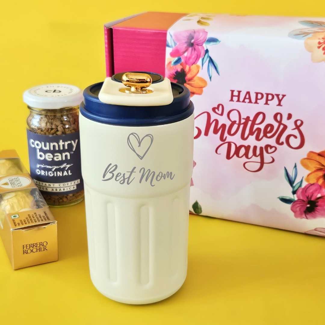 Mother’s Day Gift Box – Custom Temperature Controled Coffee Tumbler, 100% Arabica Coffee & Ferrero Rocher Chocolates - Image 3