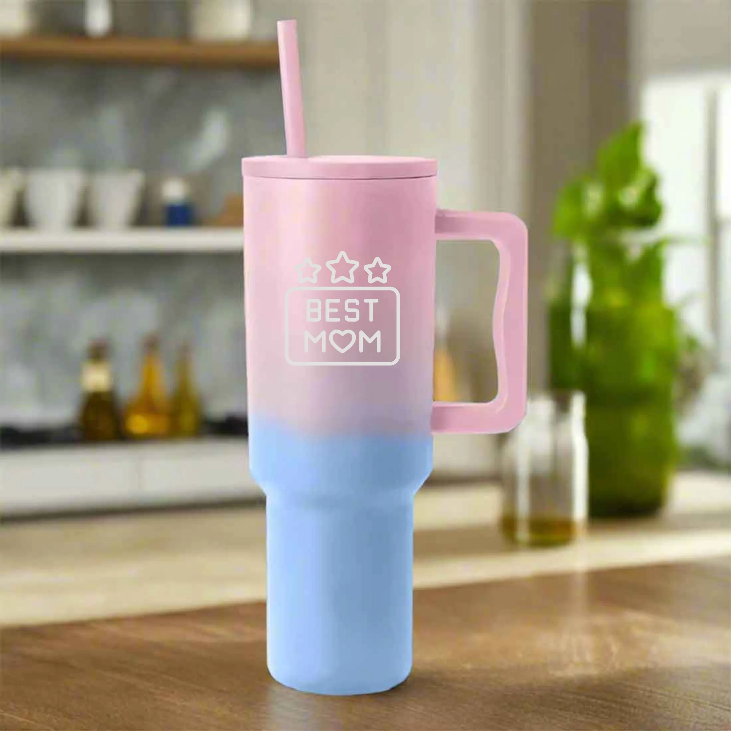 Mother’s Day Tumbler – 1200ml Leakproof Flask With Straw With Engraved Design - Image 2