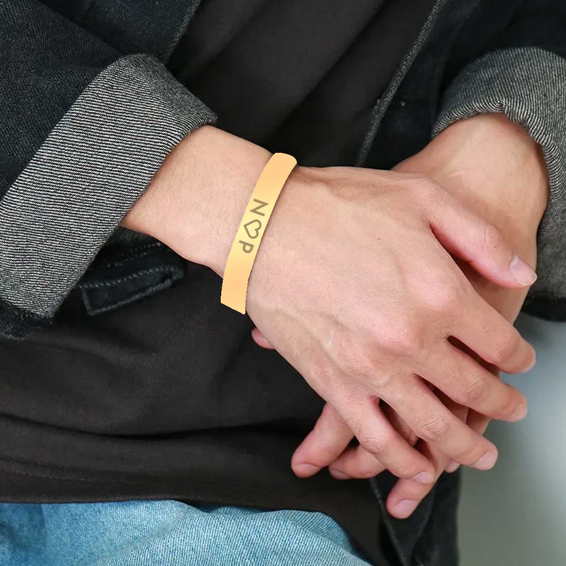 Custom Name Bracelets for Men Women - Rose Gold Plated/Black Rhodium/Gold Plated - Infinity - Image 12
