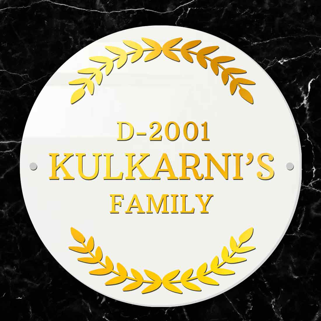 Personalized Round Name Plate for Home Office Flat Door Entrance - Image 2