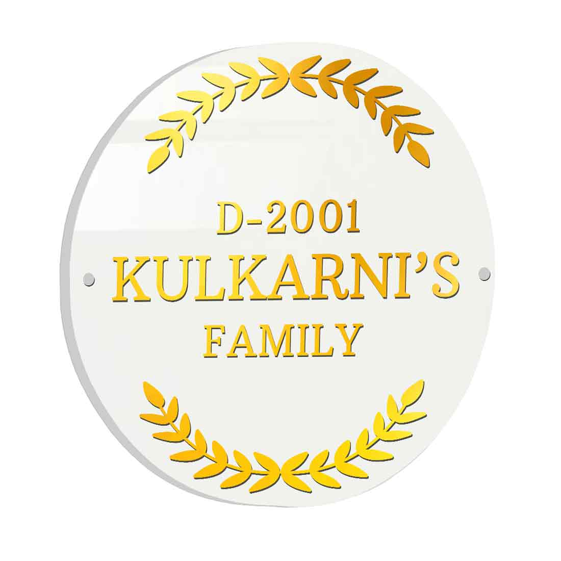 Personalized Round Name Plate for Home Office Flat Door Entrance - Image 5