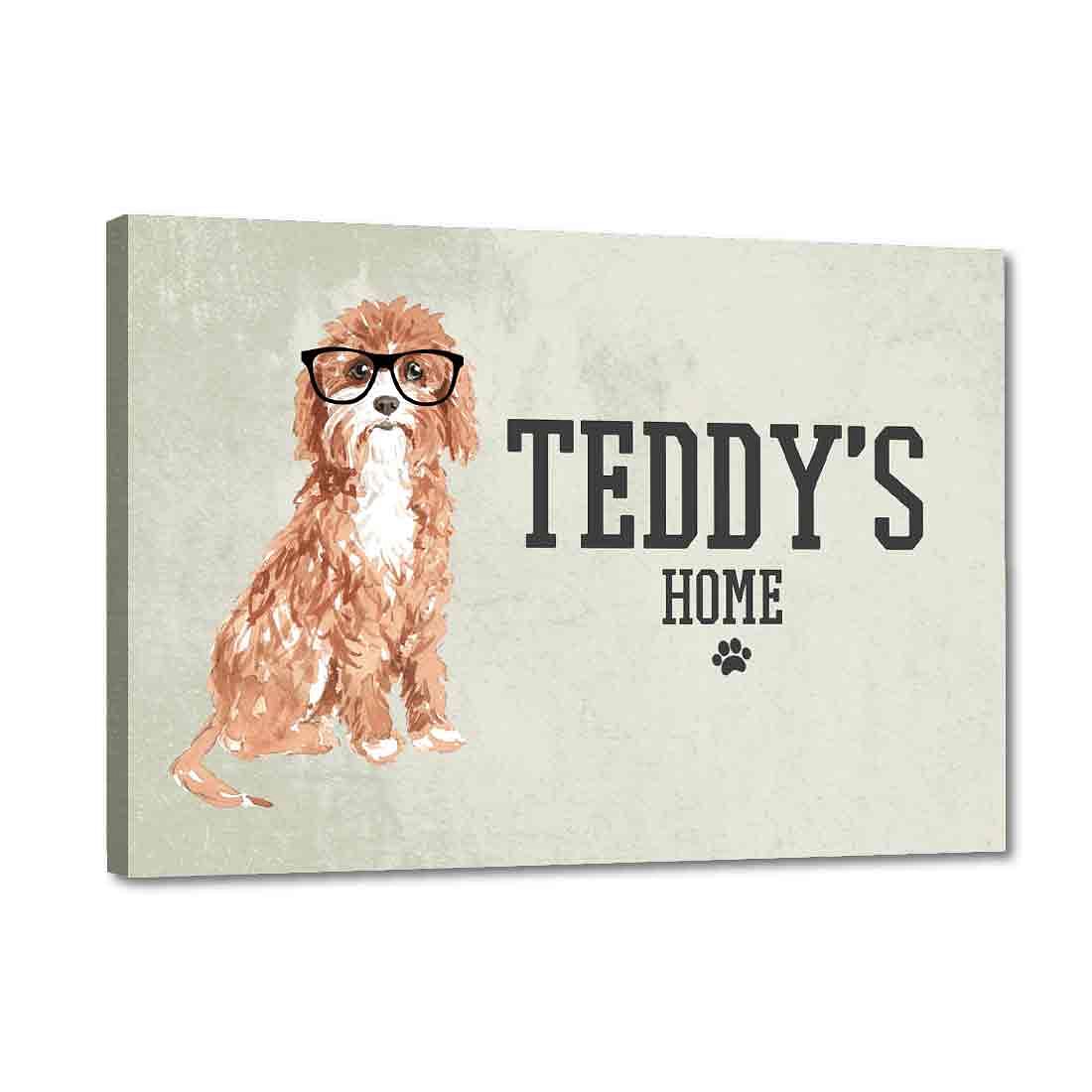 Personalized Dog Door Name Plate -Sweet Terrier