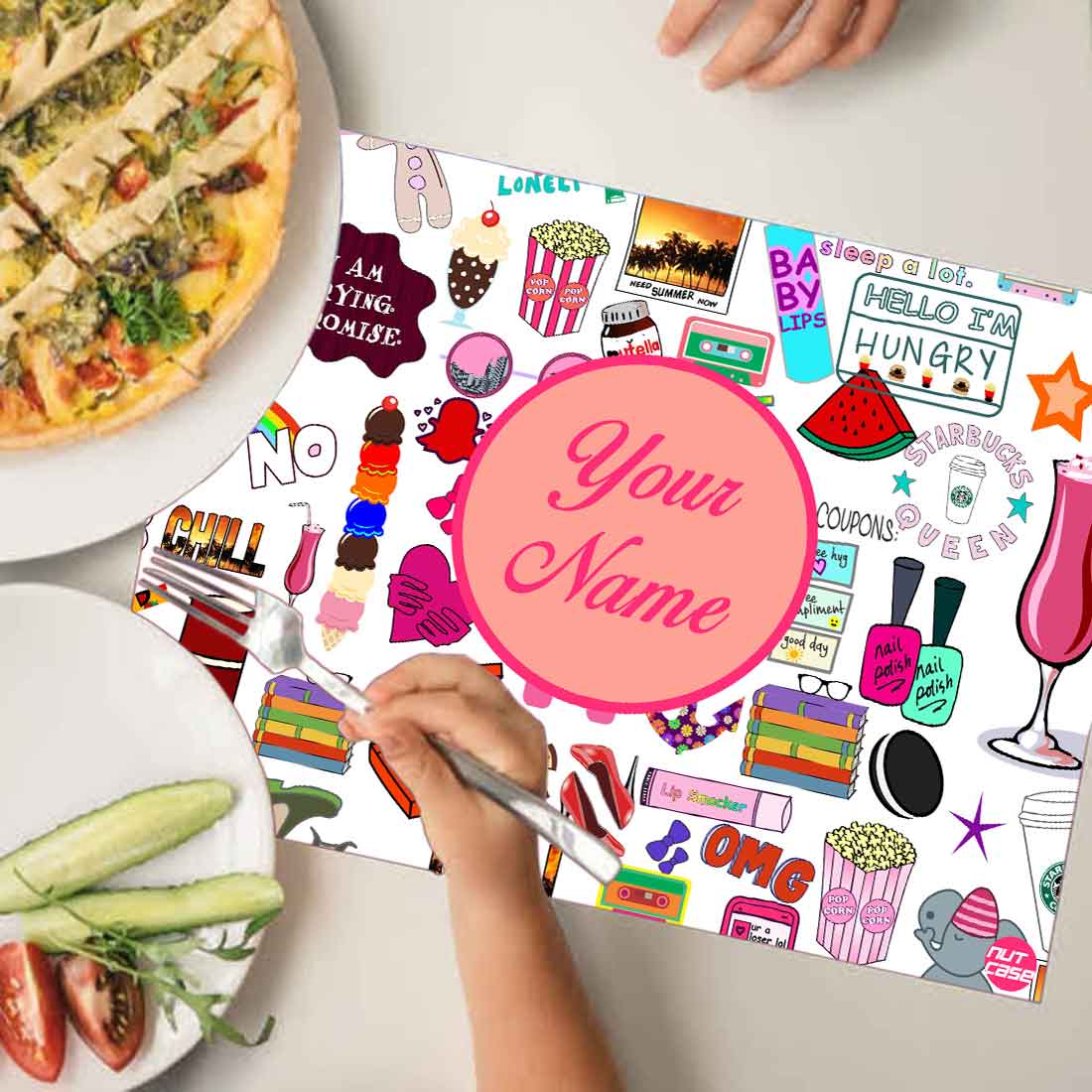 Custom Dinner Placemats for Girl Birthday Return Gift Ideas - Girly - Image 3