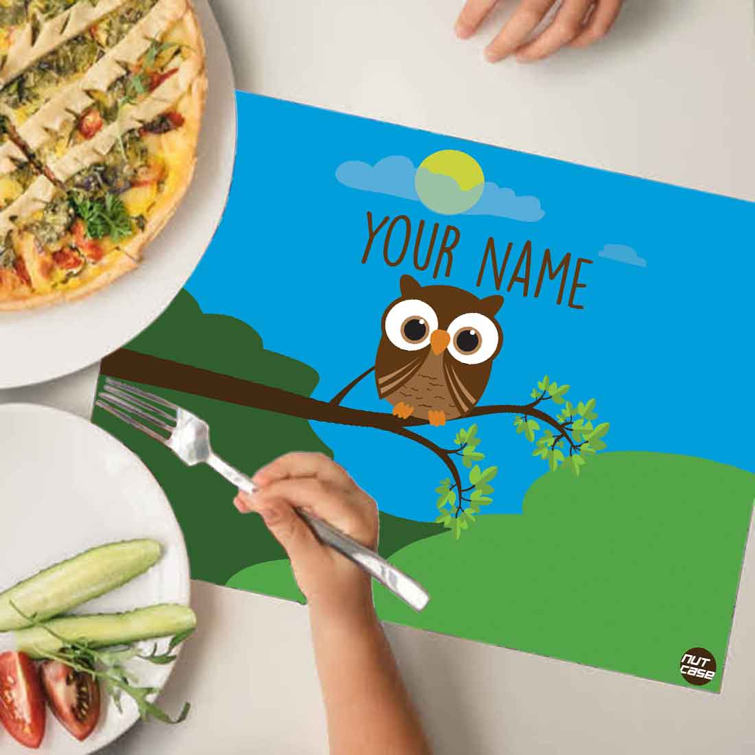 Personalized Return Gifts for Birthday Party Custom Placemats - Owl in Moonlight - Image 3