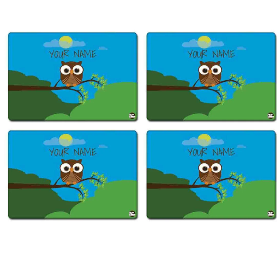 Personalized Return Gifts for Birthday Party Custom Placemats - Owl in Moonlight - Image 5