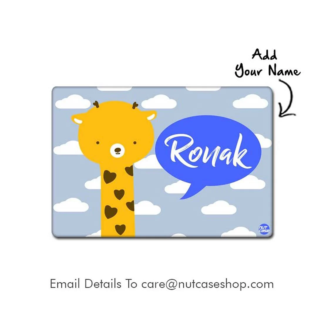 Personalized Table Mats Kids Return Gift Ideas for 6 Year Olds - Giraffe - Image 2