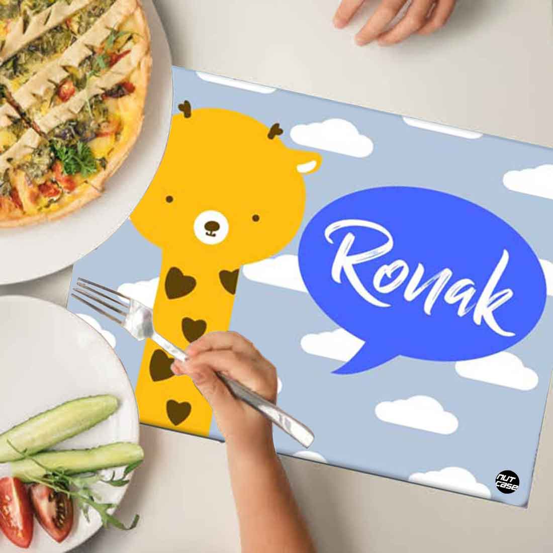 Personalized Table Mats Kids Return Gift Ideas for 6 Year Olds - Giraffe - Image 4