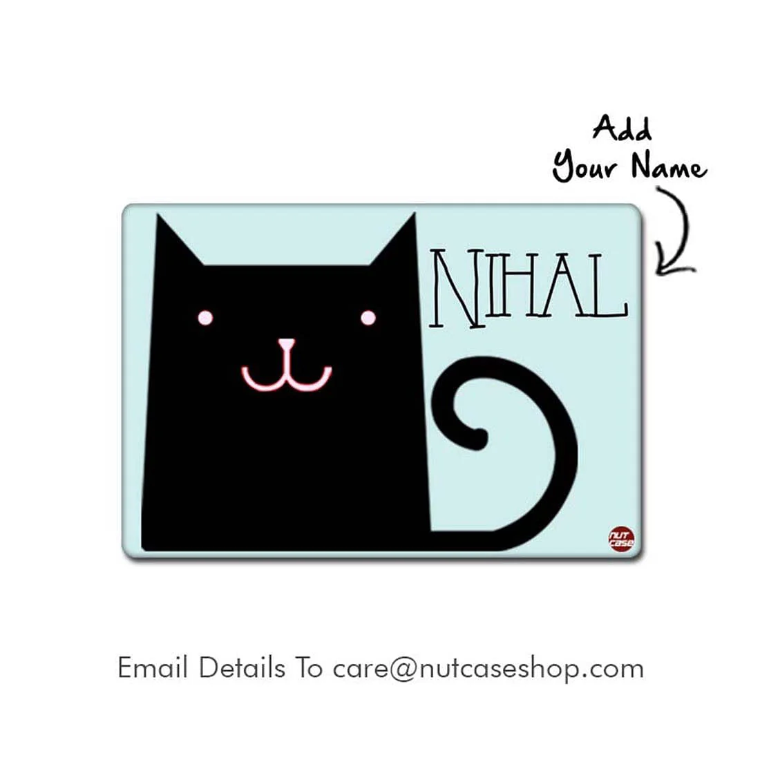 Personalized Fabric Table Mats For Kids  -  Lucky Black Cat - Image 2